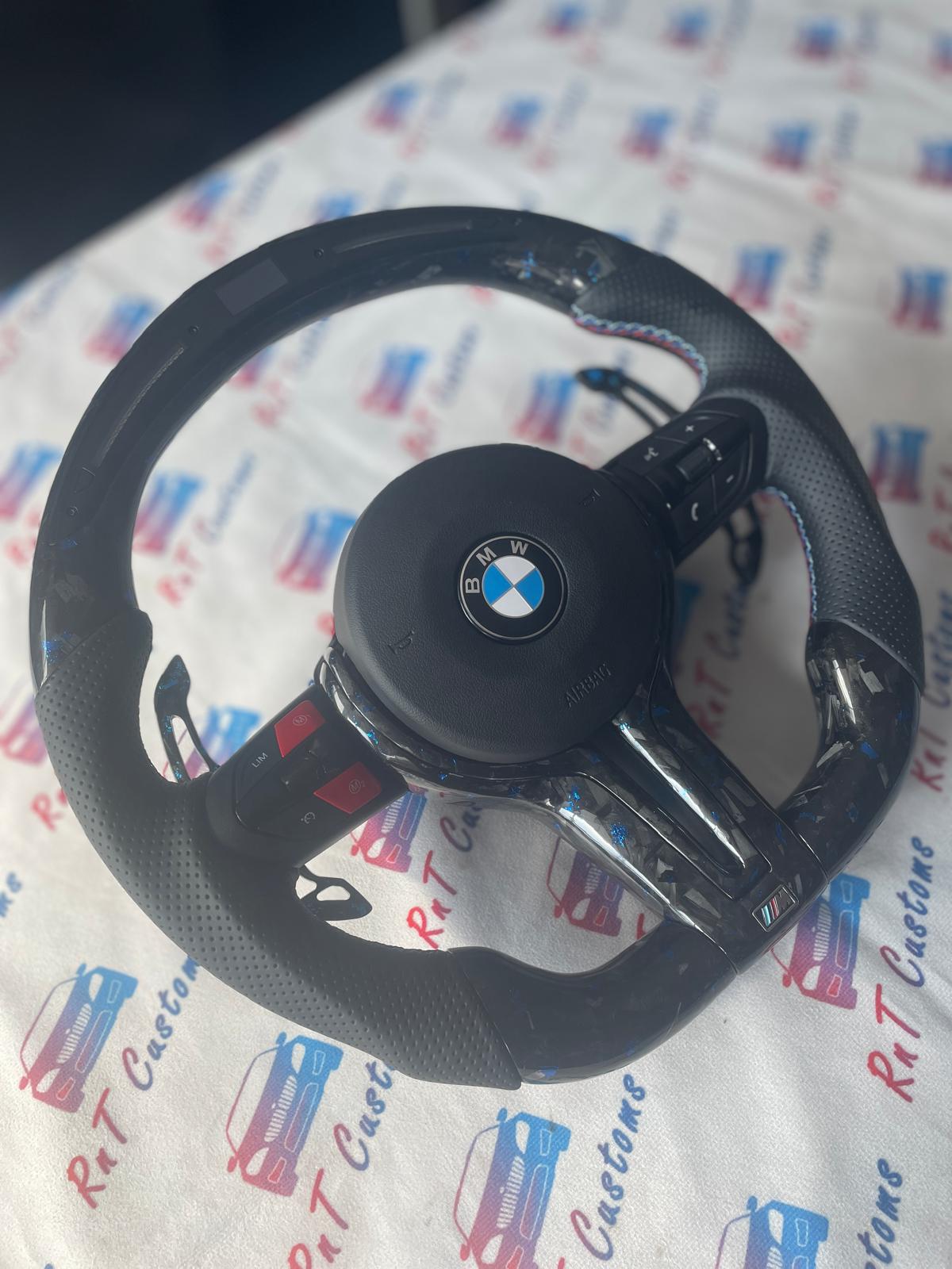 BMW (F Series) LED Carbon Fibre Steering Wheel Full Set