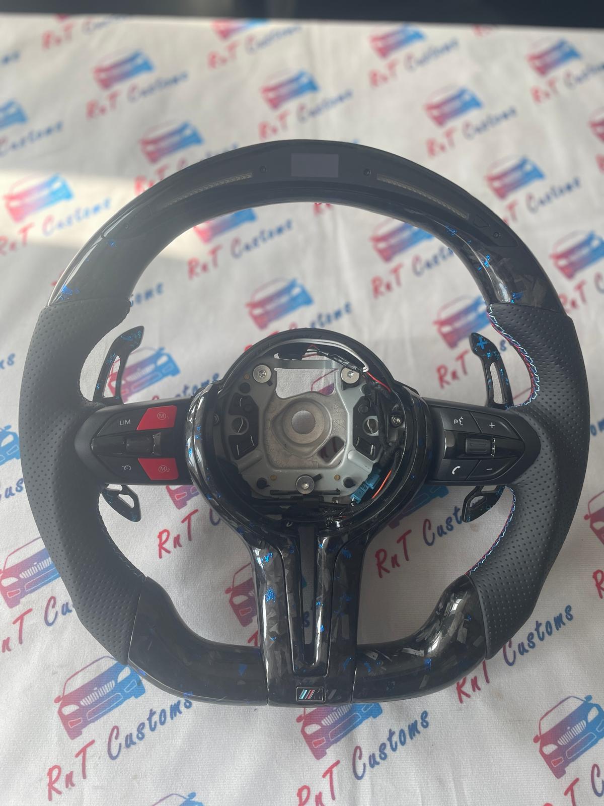 BMW (F Series) LED Carbon Fibre Steering Wheel Full Set