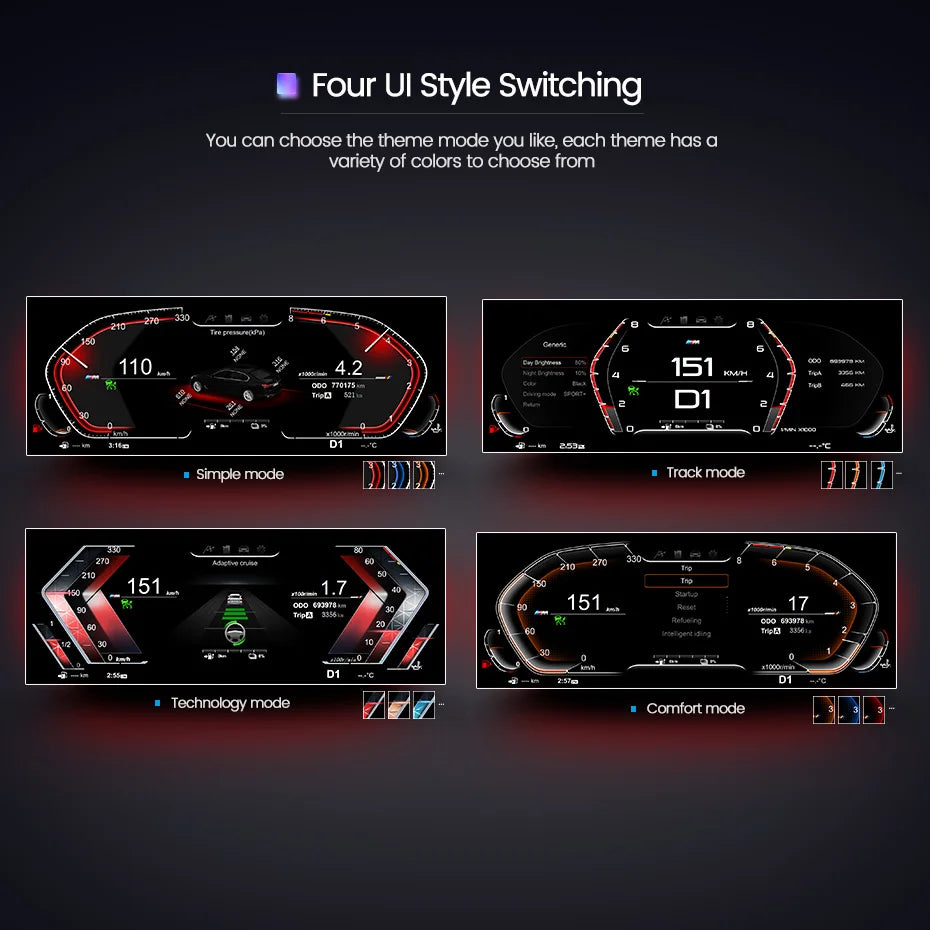 Digital Instrument Cluster Display For BMW 1 Series X1 X2 F20 F22 F48 F49 F39 F52