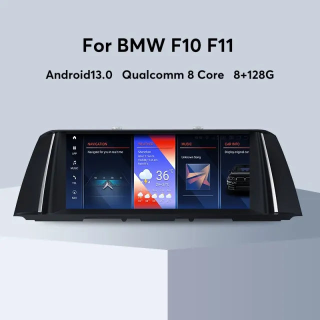 10.25" Octa-Core Android 13 IPS screen Carplay Android Auto for BMW Series 5 F10 F11 F18