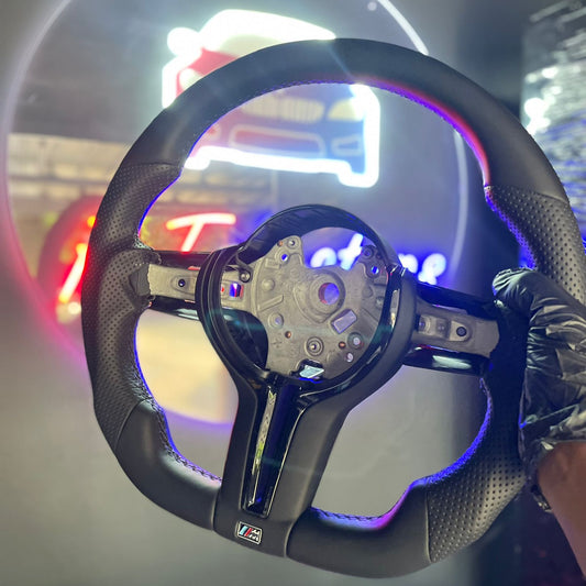 BMW Alcantara / Leather Flatbottom Steering Wheel