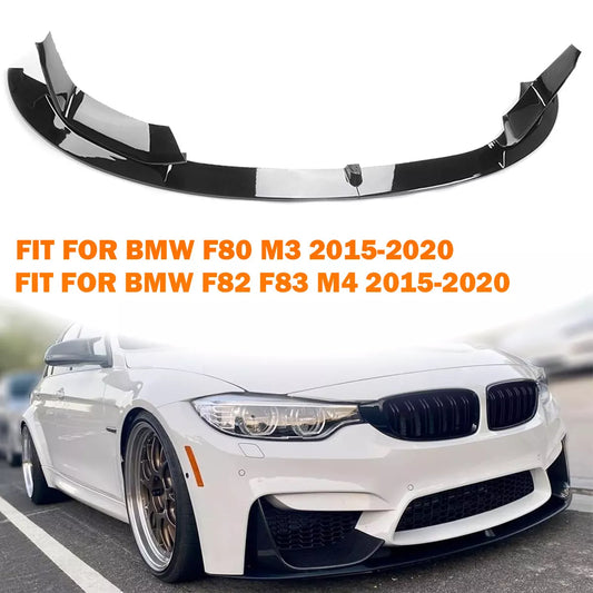 BMW F80 F82 F83 M3 M4 M PERFORMANCE GLOSS BLACK FRONT SPLITTER LIP SPOILER