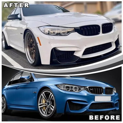 BMW F80 F82 F83 M3 M4 M PERFORMANCE GLOSS BLACK FRONT SPLITTER LIP SPOILER