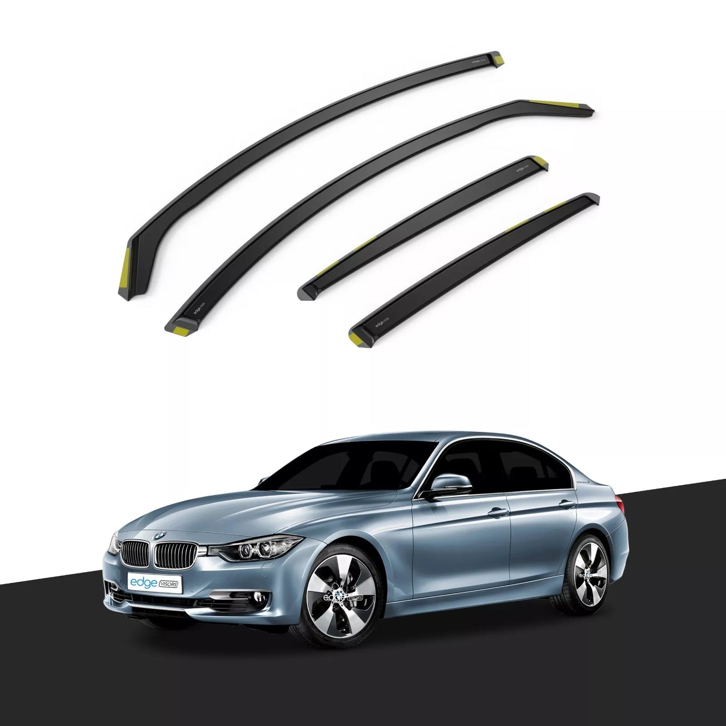 BMW 3 Series F30 2012-2018 4 Door Saloon Wind Deflectors 4pc Tinted